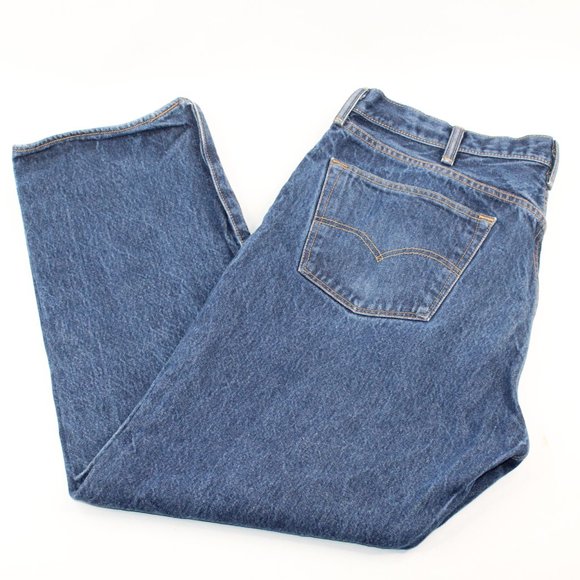 Vintage Levi's 501 Jeans 40 X 28 Blue Denim Medium Wash Straight Button Fly - Picture 2 of 12